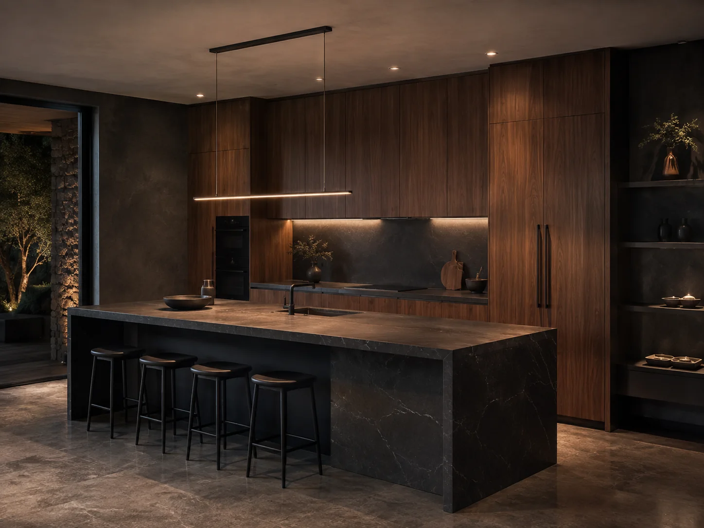 Layl smoked walnut kitchen